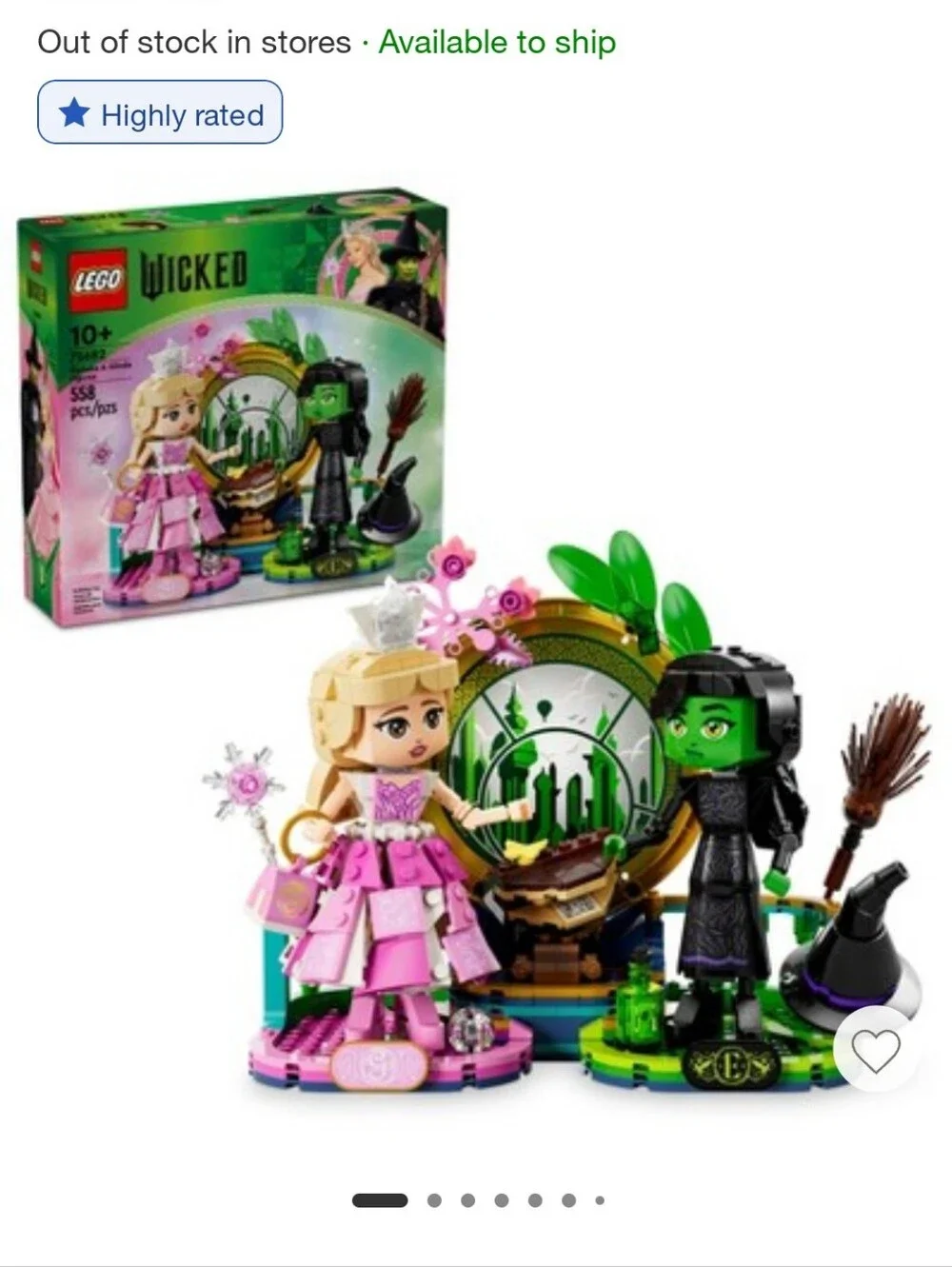 Lego Wicked Elphaba (green) & Glinda (pink) Set 75682 - New In Box